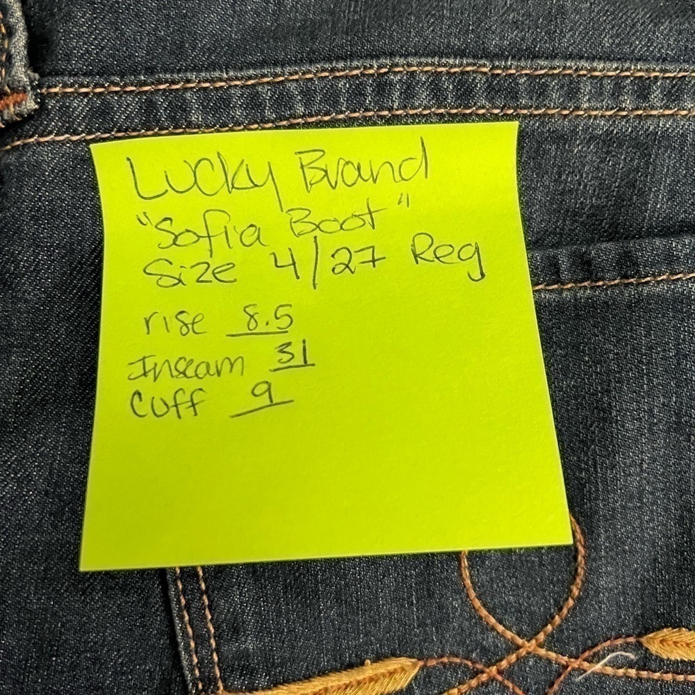 LUCKY Brand Sofia Boot Jeans Size 4/27 Regular Indigo - Picture 6 of 8